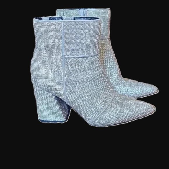 A New Day Gorgeous Rhinestone sparkle ankle boots size 8.5 - Picture 2 of 5